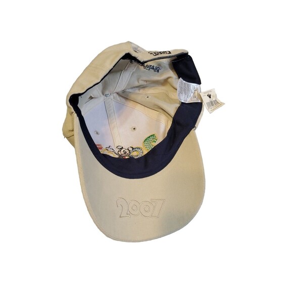 Disney 2007 Mickey Mouse Disneyland Resort Tan Embroidered Baseball Cap Hat - Picture 10 of 15